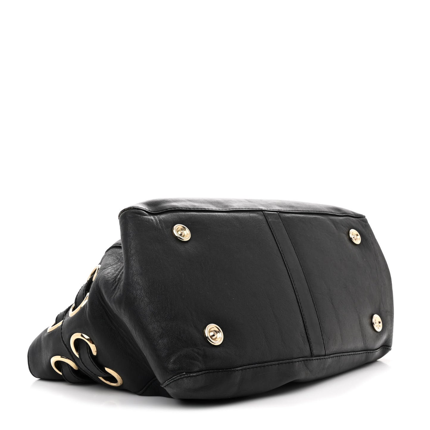 Supple Calfskin Large Radiant Hobo Black