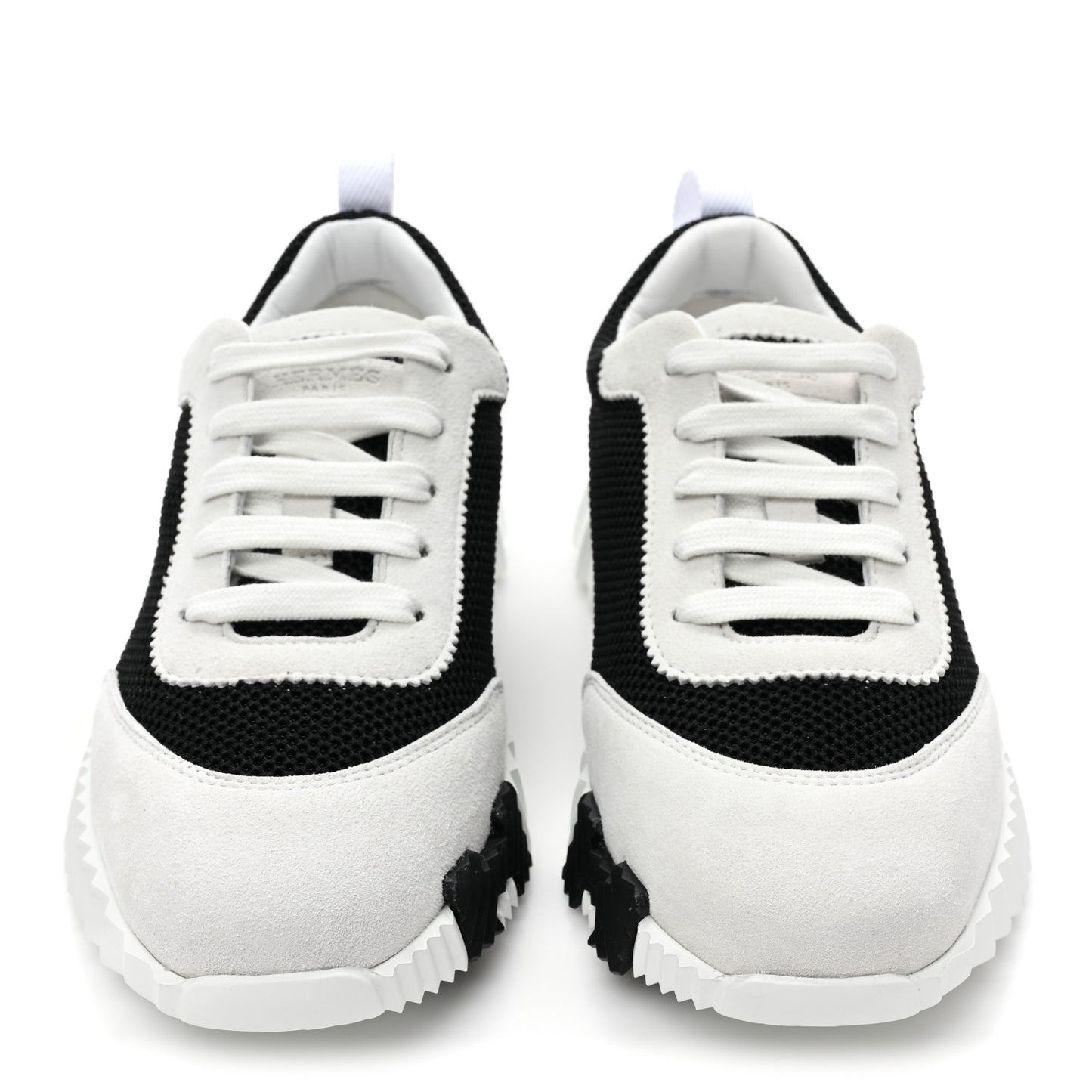 Air Mesh Suede Goatskin Bouncing Sneakers 36 Black Orange