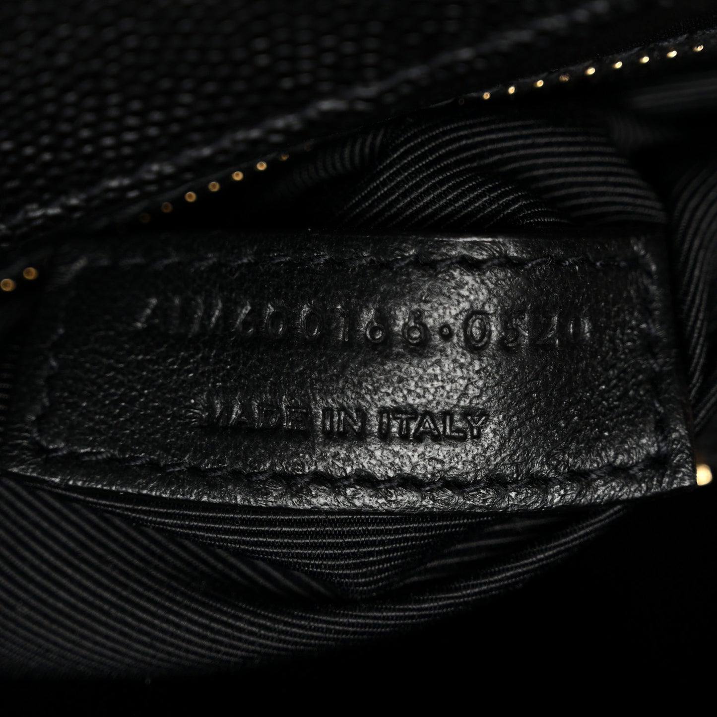 Grain De Poudre Textured Mixed Matelasse Large Triquilt Monogram Satchel Black