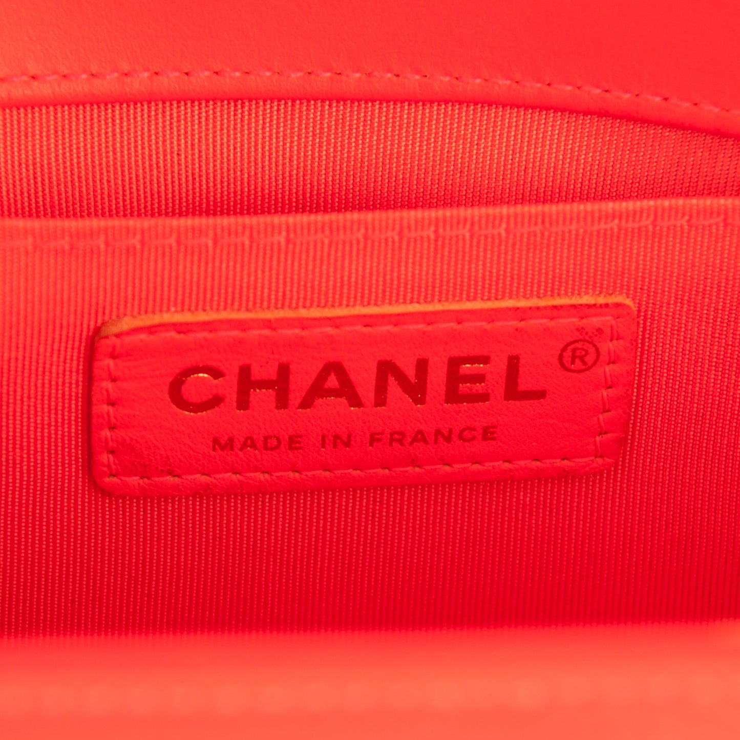 Patent Quilted Medium Boy Flap Orange