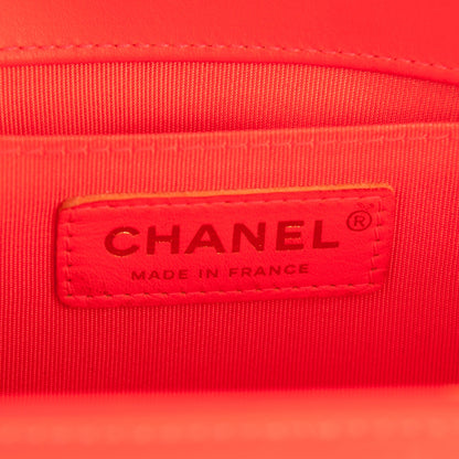 Chanel Patent Quilted Medium Boy Flap Orange 9 of 13
