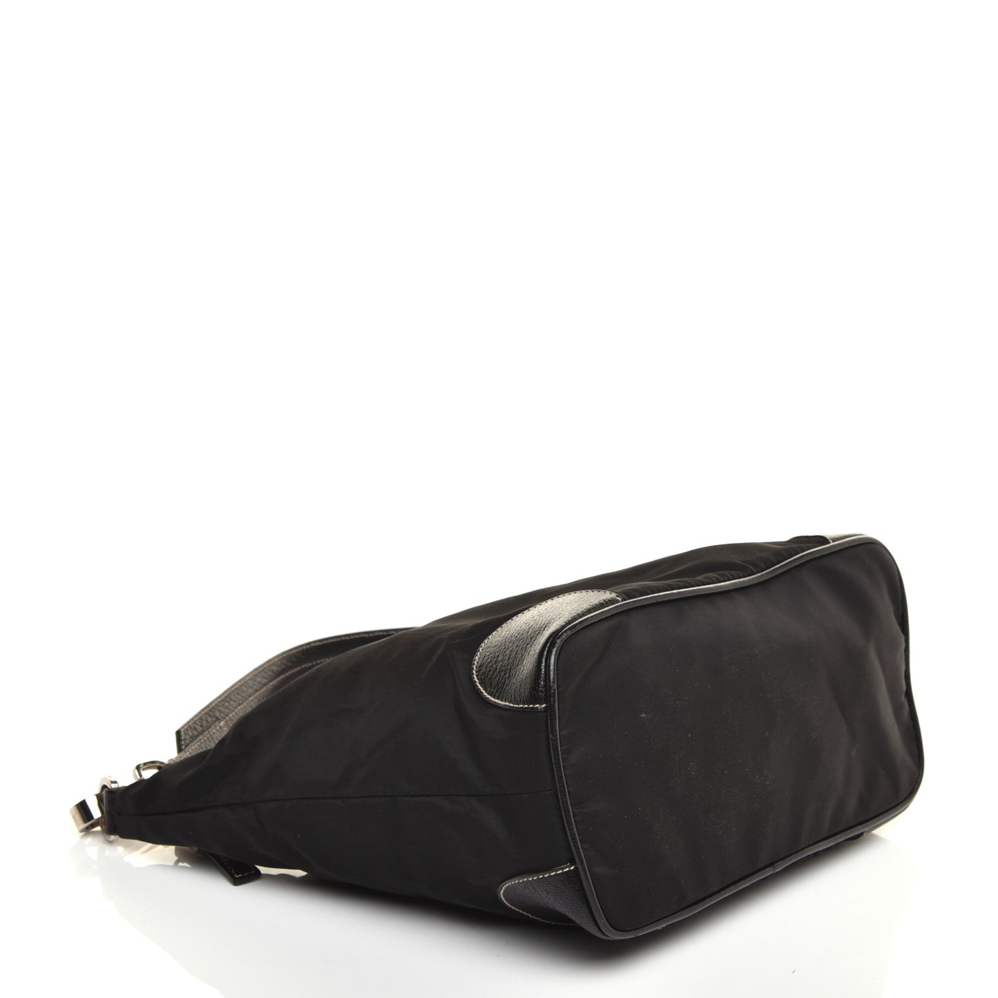 Tessuto Nylon Vitello Daino Hobo Black