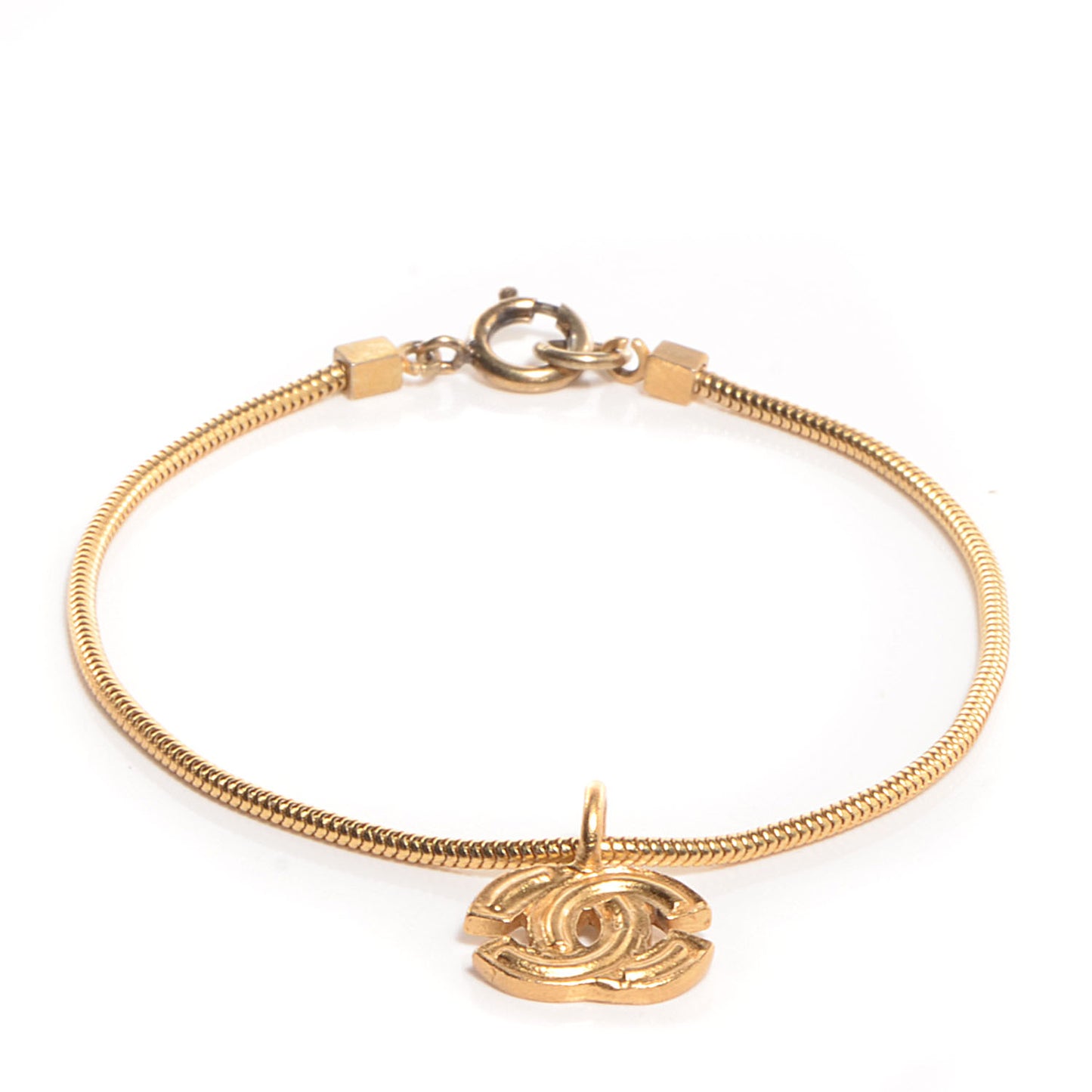 CC Logo Charm Bracelet Gold