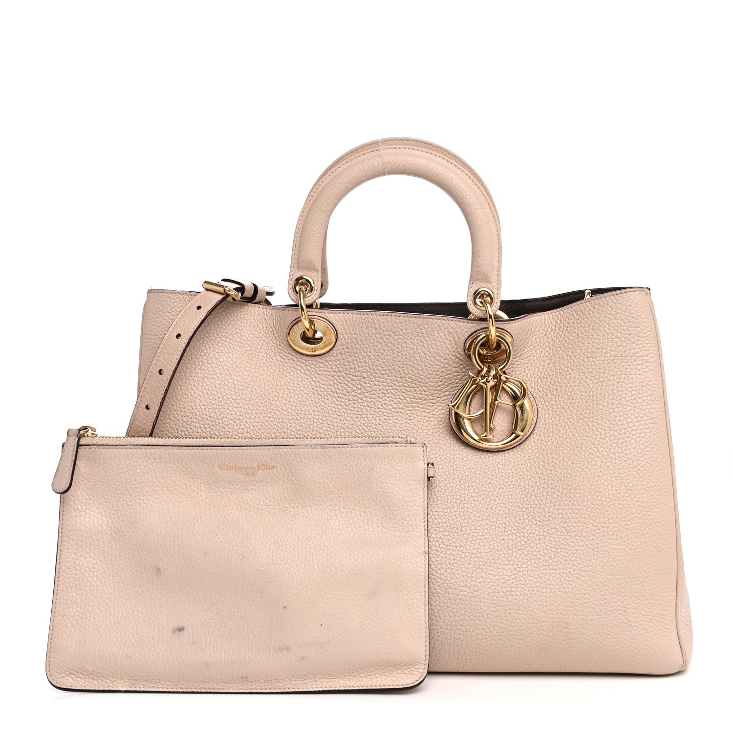 Christian Dior Bullcalf Large Diorissimo Tote Rose Poudre 3 of 16