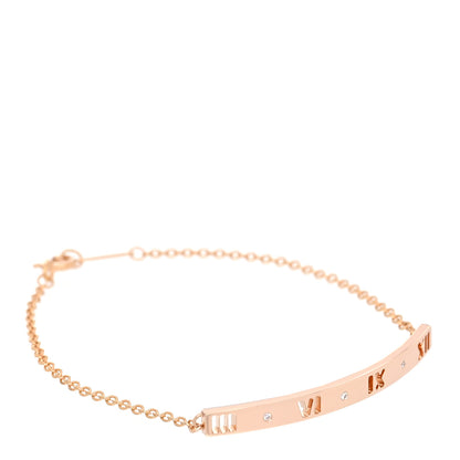 Tiffany 18K Rose Gold Diamond Atlas Bar Pierced Bracelet 1 of 6
