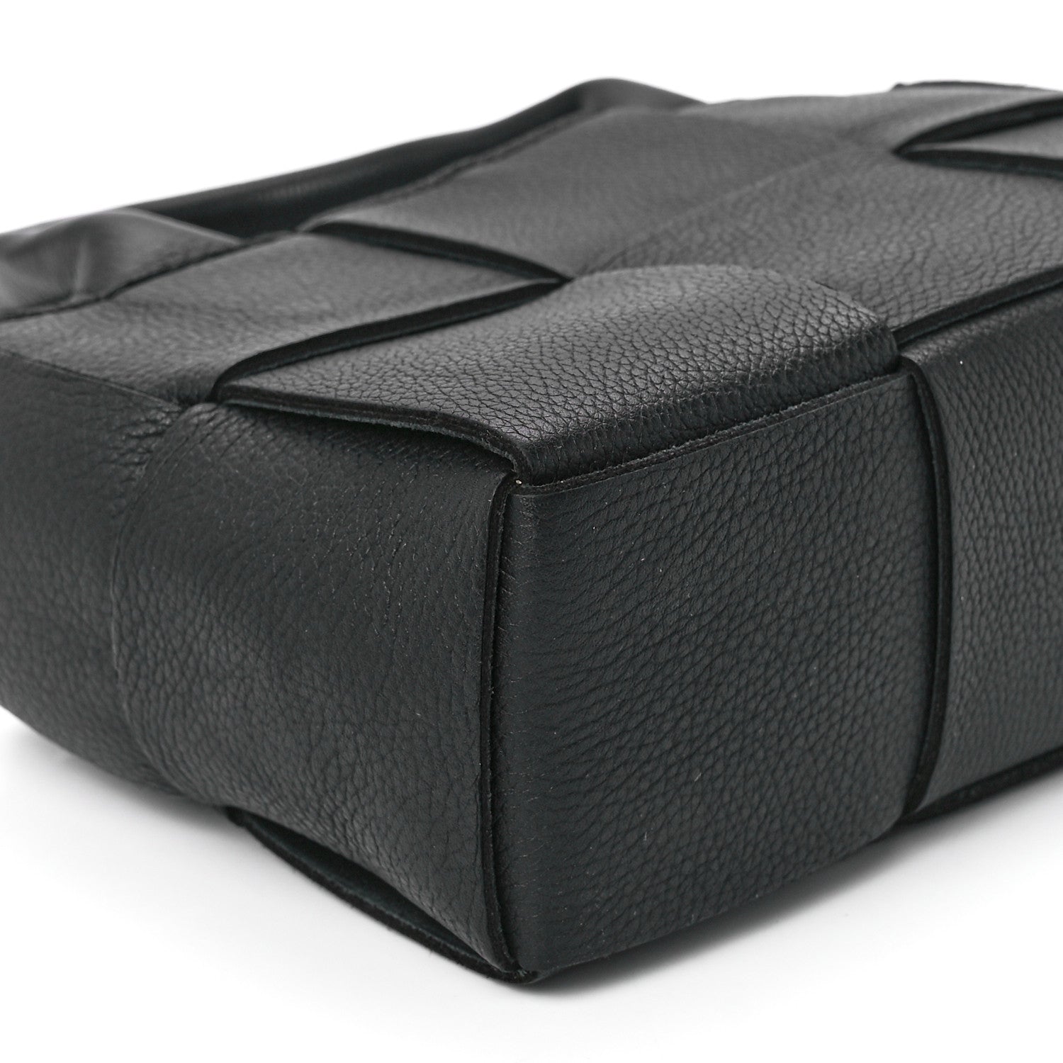 Bottega Veneta Grained Calfskin Maxi Intrecciato Mini Arco Tote Black 9 of 10