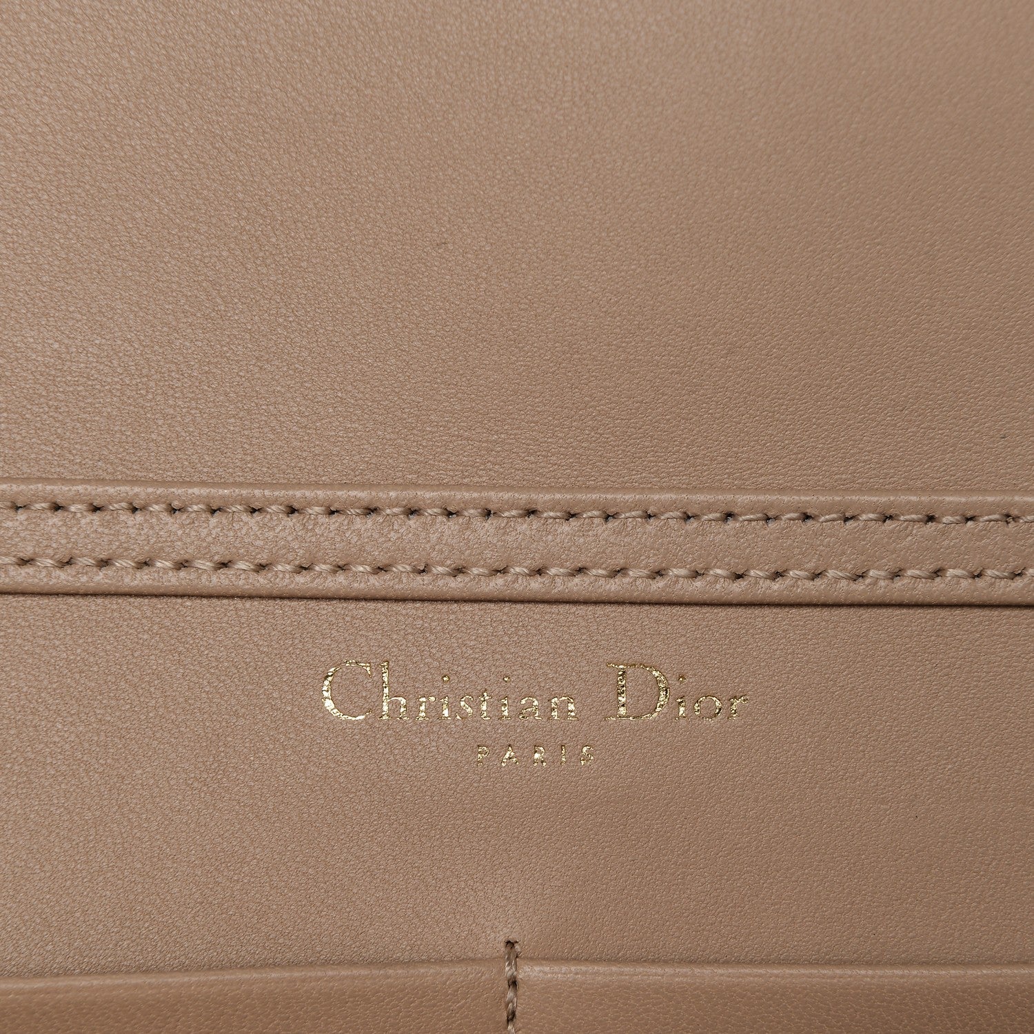 Christian Dior Grained Calfskin Diorama Wallet on Chain Pouch Nude 6 of 8