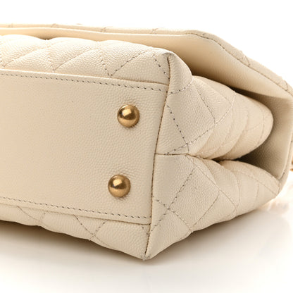 Chanel Caviar Quilted Mini Coco Handle Flap Beige 9 of 10