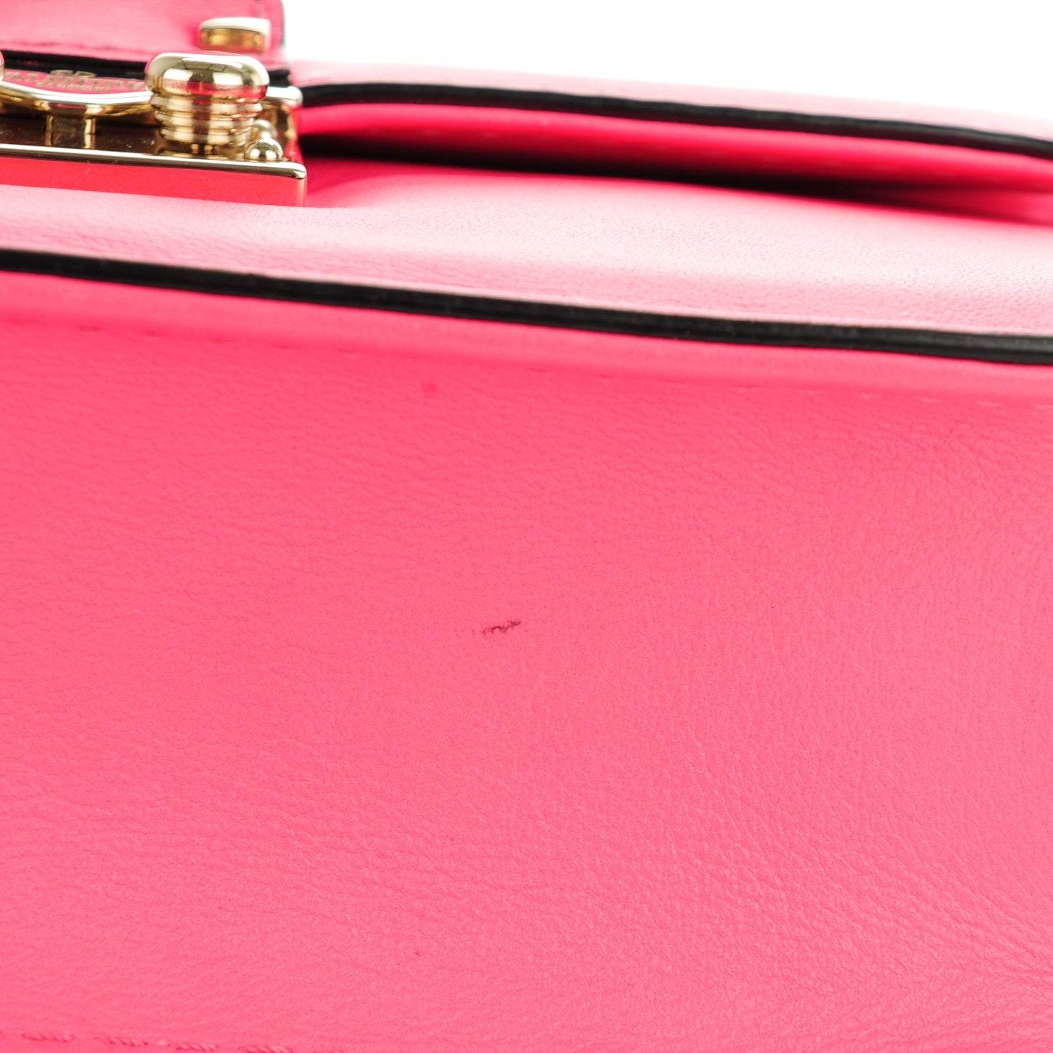 Valentino Garavani Vitello Small Glam Lock Rockstud Flap Fuxia Fluo 5 of 8