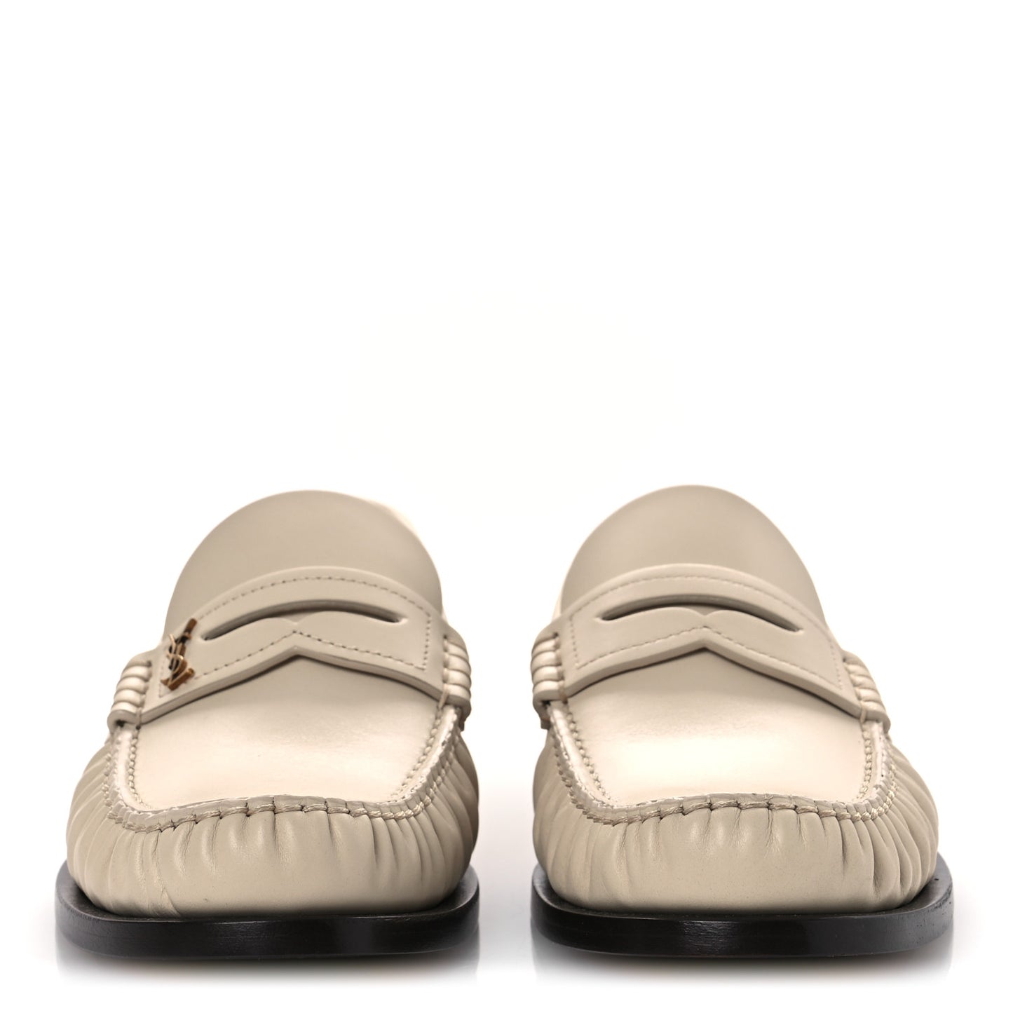 Calfskin Penny Loafers 37.5  Crema Soft
