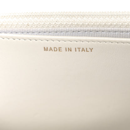 Chanel Caviar Camellia Embossed Wallet On Chain WOC White 7 of 11