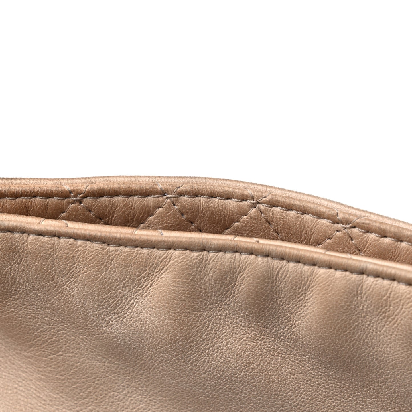 Lambskin Soft and Chain Large Hobo Beige