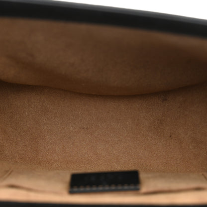 Gucci GG Supreme Monogram Calfskin Small Padlock Shoulder Bag Beige Black Cuir 5 of 12