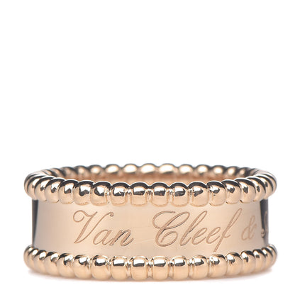 Van Cleef & Arpels 18K Yellow Gold Perlee Signature Ring 51 5.75 1 of 7