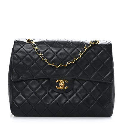 Chanel Lambskin Quilted Medium Double Flap Navy 1 of 8