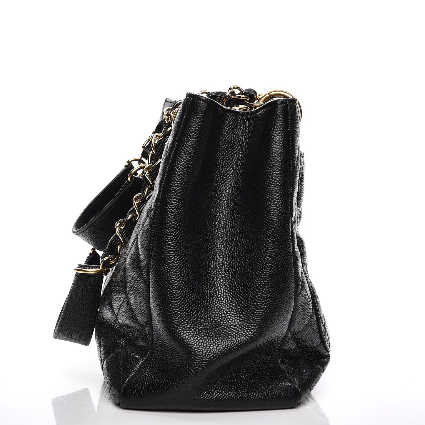 Caviar Quilted Grand Shopping Tote GST Black