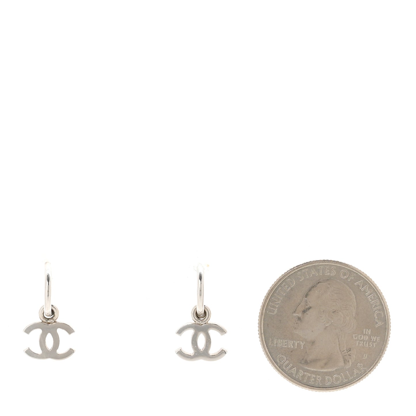 CC Drop Earrings Silver