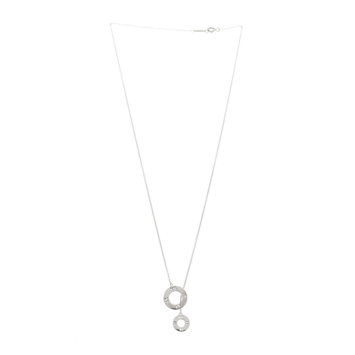 Tiffany Sterling Silver Atlas Lariat Pendant Necklace 3 of 5