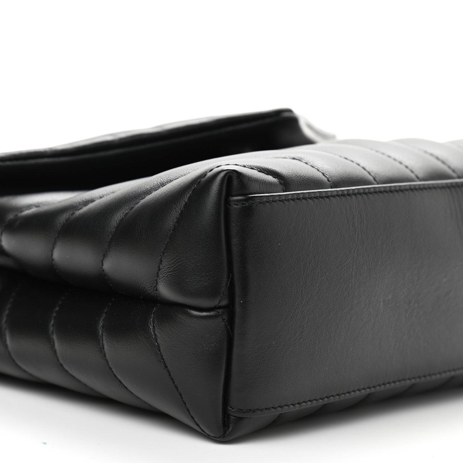 Saint Laurent Calfskin Y Quilted Monogram Small Loulou Chain Satchel Black 10 of 12