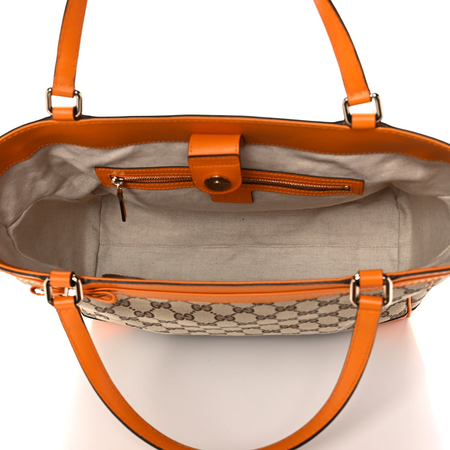 Monogram Web Medium Mayfair Tote Orange