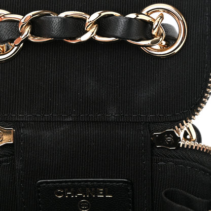 Chanel Lambskin Crochet Small Vanity Case With Chain Black 12 of 17