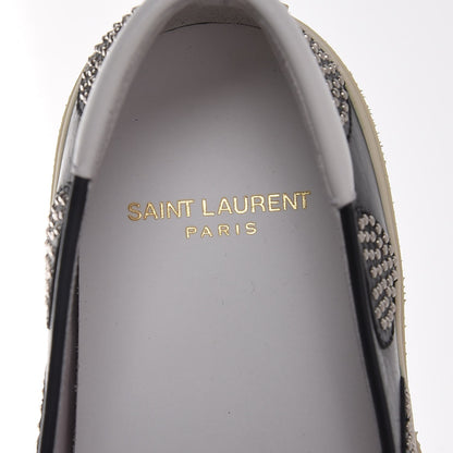 Saint Laurent Calfskin Heart Studded Skate Sneaker 39 Black 7 of 8