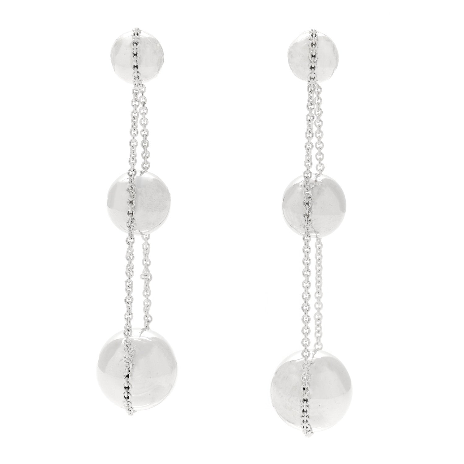 Tiffany Sterling Silver HardWear Triple Drop Earrings 1 of 4
