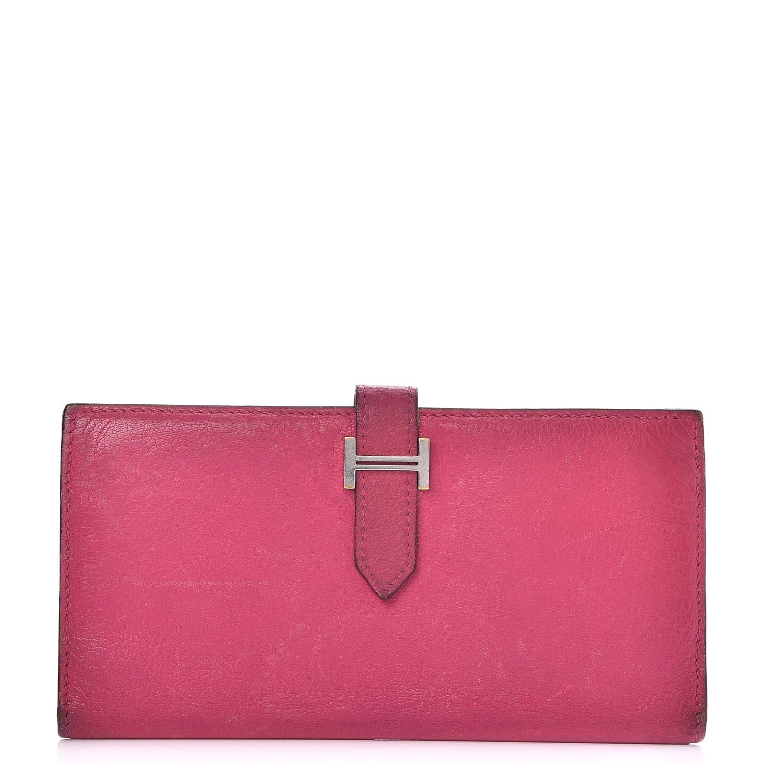 Hermes Chevre Mysore Bearn Wallet Rose Shocking 1 of 11
