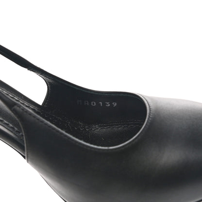Louis Vuitton Calfskin Urban Twist Slingback Pumps 39 Black 6 of 8