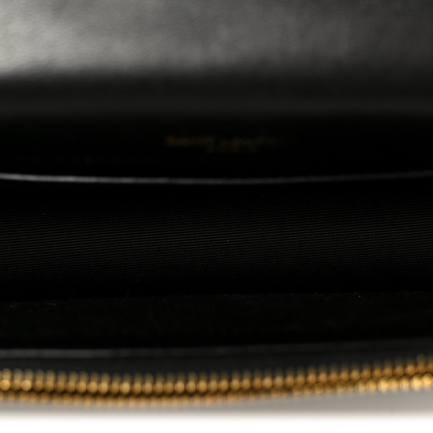 Lambskin Matelasse Chevron Monogram Cassandre Envelope Chain Wallet Black