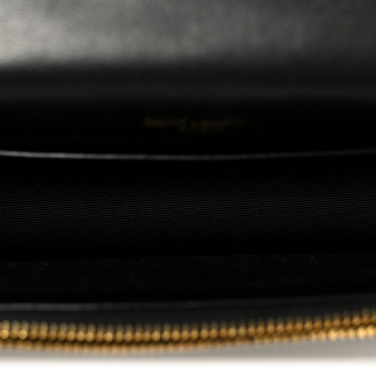 Saint Laurent Lambskin Matelasse Chevron Monogram Cassandre Envelope Chain Wallet Black 5 of 10