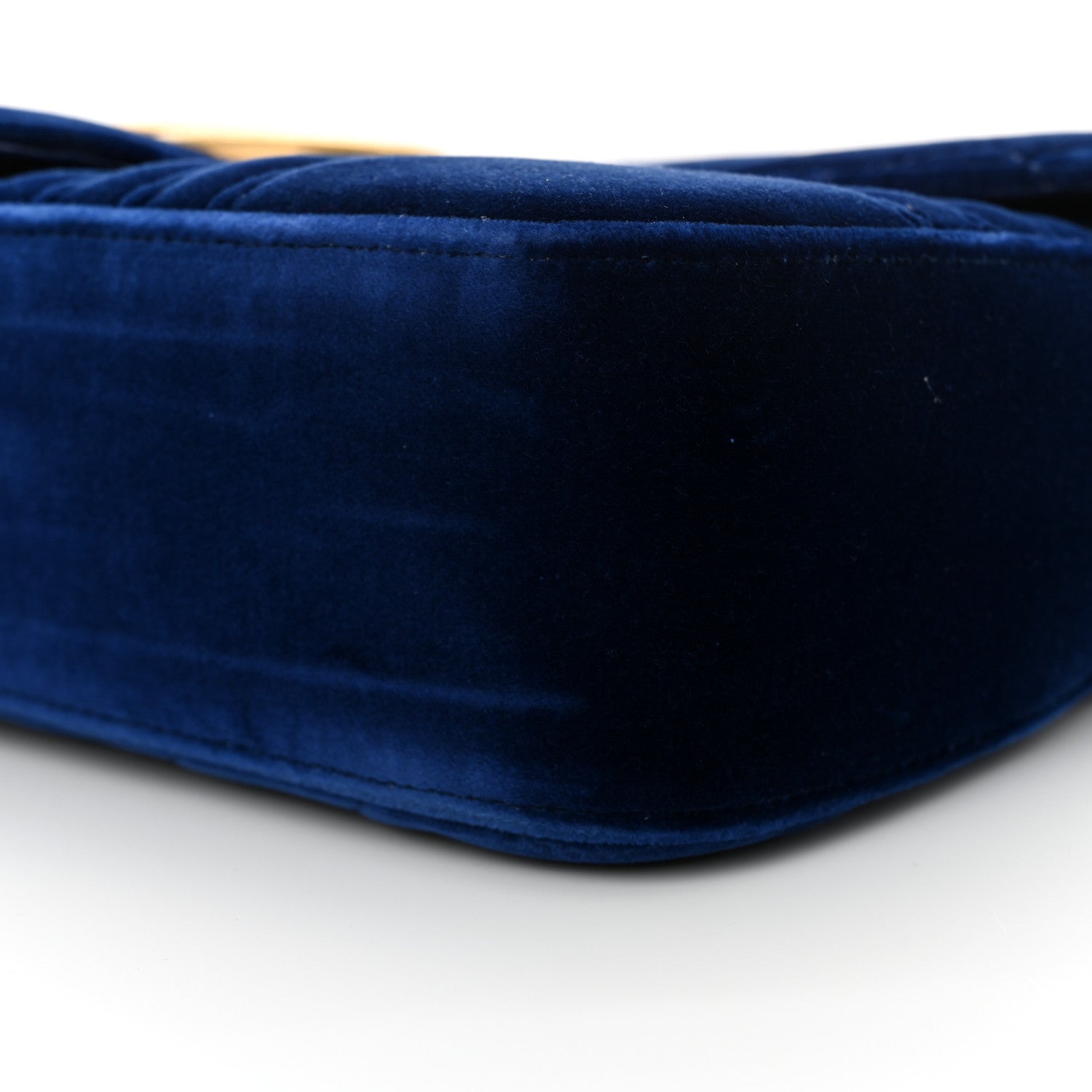 Gucci Velvet Matelasse Medium GG Marmont Shoulder Bag Cobalt Blue 10 of 10