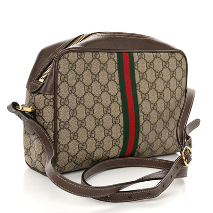 Gucci GG Supreme Monogram Web Small Ophidia Shoulder Bag Brown 3 of 11