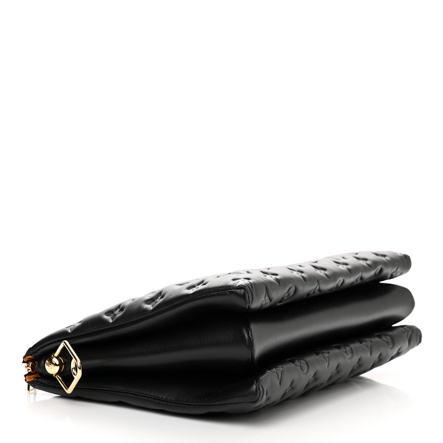 Louis Vuitton Lambskin Embossed Monogram Coussin MM Black 4 of 9