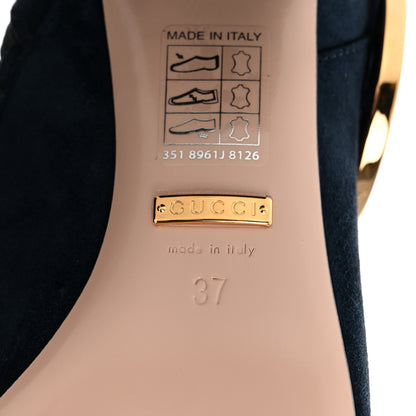 Gucci Suede Cachemire Blondie 55mm Ankle Boots 37 Blondie Blue 6 of 11