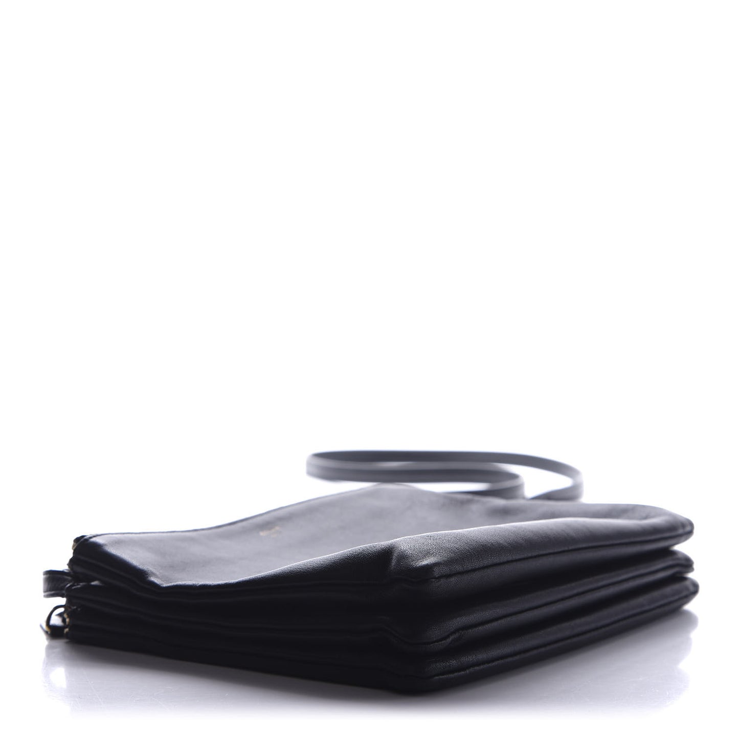 Lambskin Small Trio Crossbody Bag Black