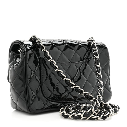 Chanel Patent Calfskin Quilted Mini Rectangular Flap Black 3 of 11
