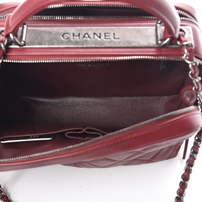 Chanel Lambskin Quilted Medium Trendy CC Bowling Bag Dark Red 5 of 10