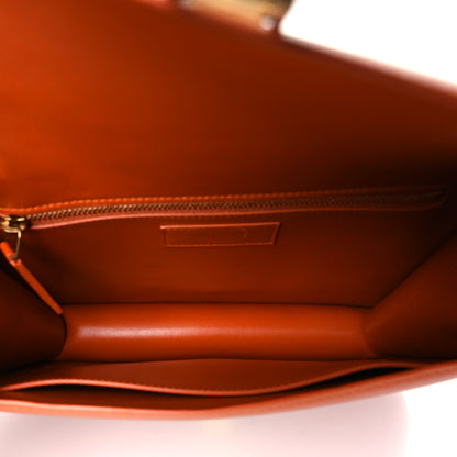 Saint Laurent Smooth Calfskin Carre Satchel Orange 5 of 9