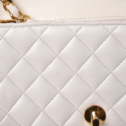 Chanel Lambskin Quilted Mini Half Moon Flap White 9 of 12