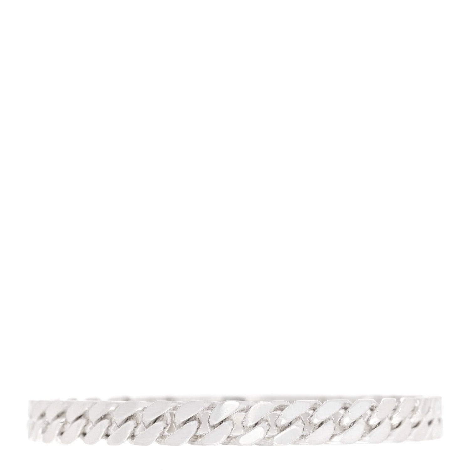 Hermes Sterling Silver TPM Kelly Gourmette Bracelet LG 2 of 6