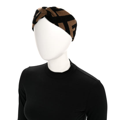 Fendi Wool FF Logo Headband Camel 2 of 4