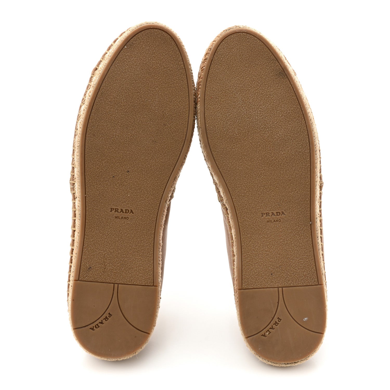Prada Nappa Logo Cap Toe 20mm Espadrilles 38.5 Beige 5 of 14