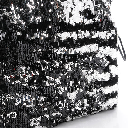 Chanel Sequin Summer Night Drawstring Tote Black 9 of 9