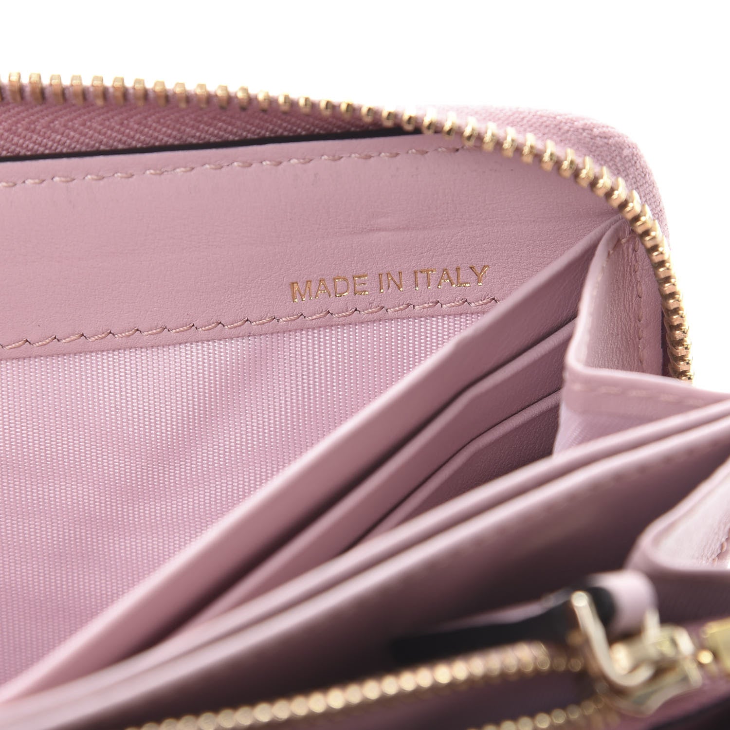 Valentino Garavani Calfskin Rockstud Zip Around Wallet Cipria 7 of 9