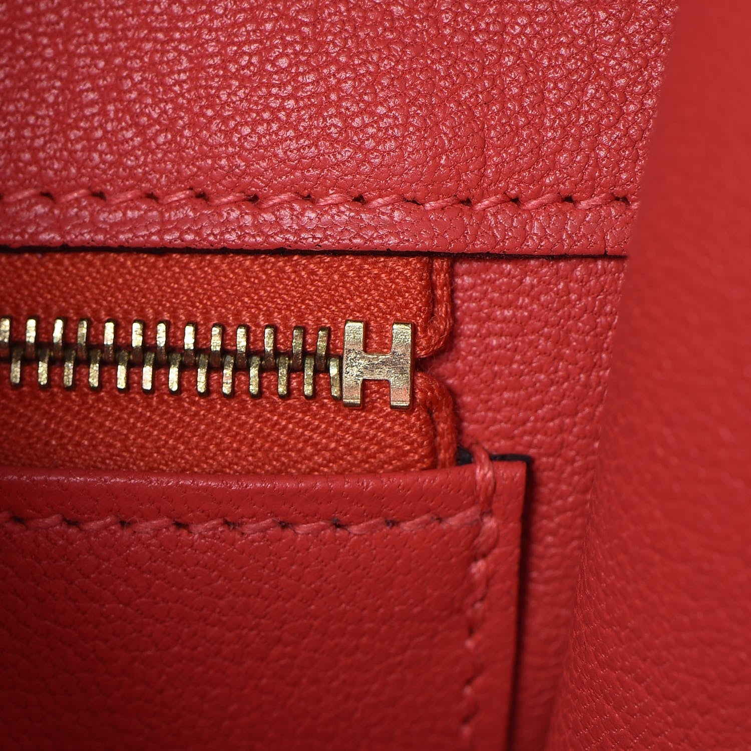 Hermes Togo Horseshoe Bi-Color Birkin 35 Rouge H Bougainvillea 14 of 33