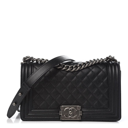 Chanel Caviar Quilted Medium Boy Flap Black 1 of 7