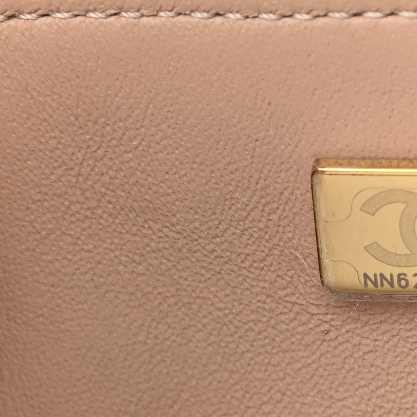 Lambskin Quilted Mini Rectangular Flap Beige