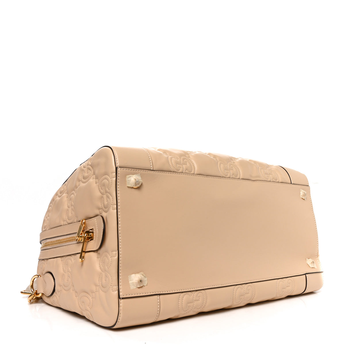 Calfskin GG Matelasse Medium Duffle Bag Naturale