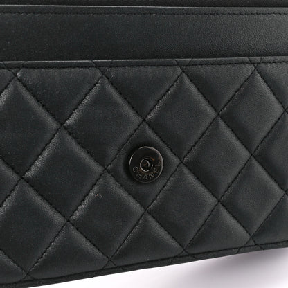 Chanel Lambskin Quilted Wallet On Chain WOC So Black 13 of 15